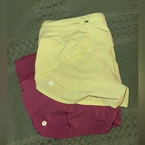 Lululemon Speed Up Low-Rise Lined Short 2.5" - Bright Green/Yellow